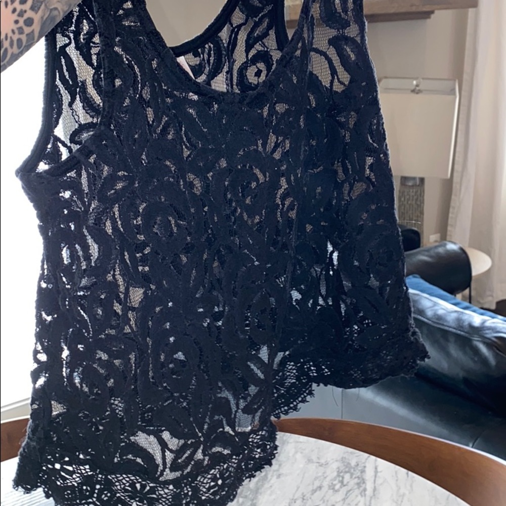 Xhilaration Black Lace Top - Picture 6 of 16